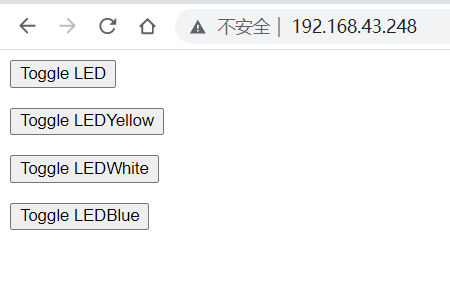 ESP8266NodeMcu网页控制四个LED灯